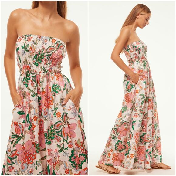 MISA Los Angeles Andrea Jumpsuit Floral Wide Leg Size Large - Picture 4 of 16